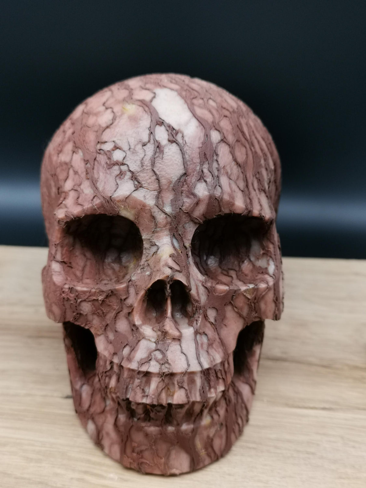 Jaspe 3D Art  / Crâne de pierre naturelle , Memento mori / Cabinet de curiosité / lithothérapie / méditation