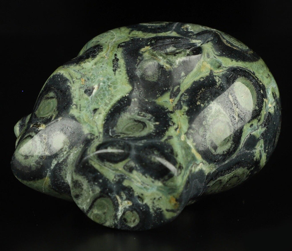 Jaspis met krokodillenleerstructuur , Kambaba-jaspis , Elf , fee , Avatar , natuurstenen sculptuur , bewerkte mineralen