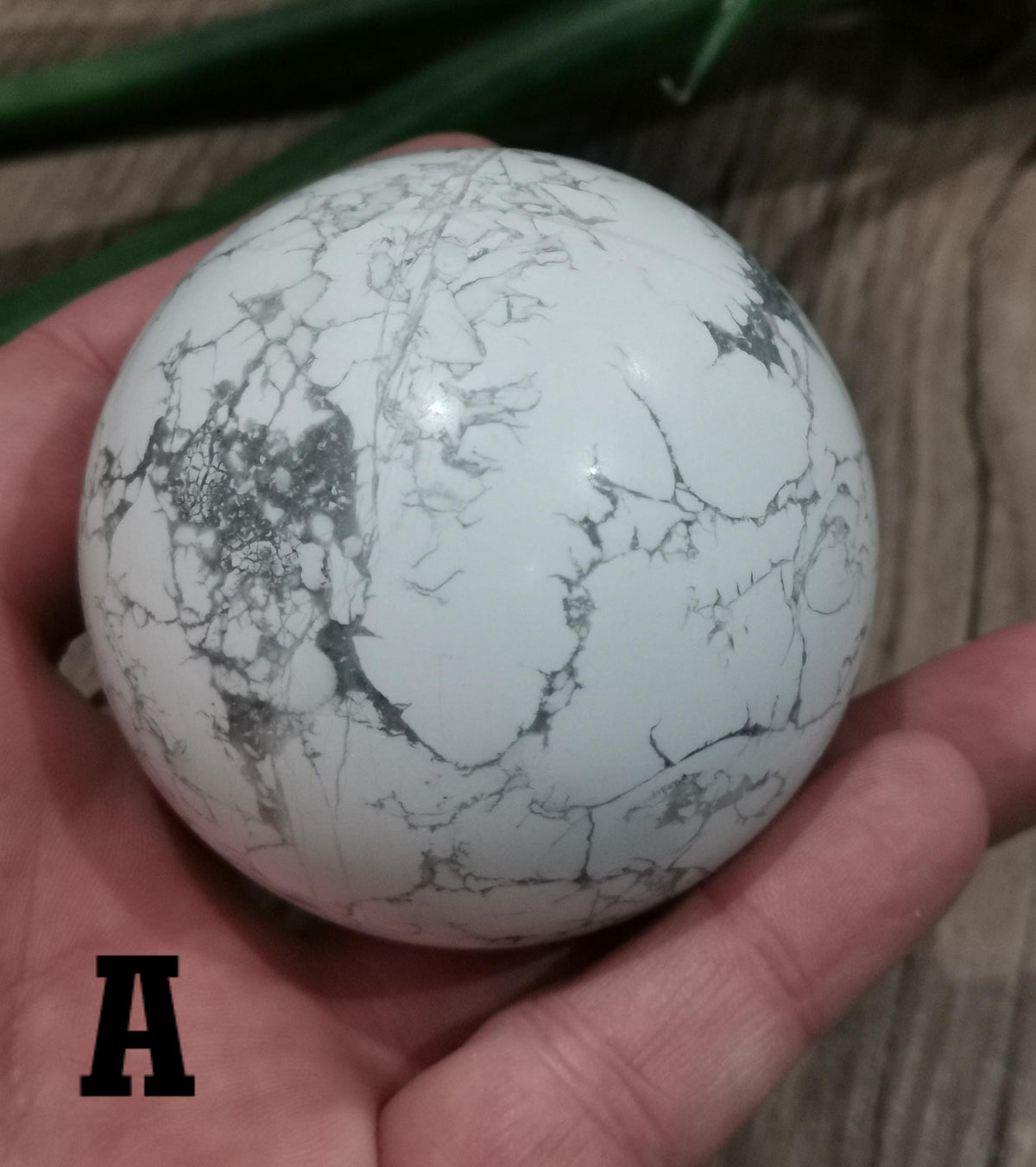 Howlite natural stone from the USA -> Collector's sphere / crystal healing YOUR CHOICE