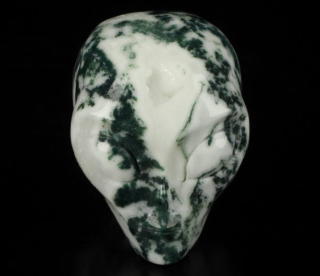 Agate ARBRE  / Tête Extra terrestre de Cristal / pierre naturelle  / REIKI  Skull , Cranio , SchÄdel , Roswell
