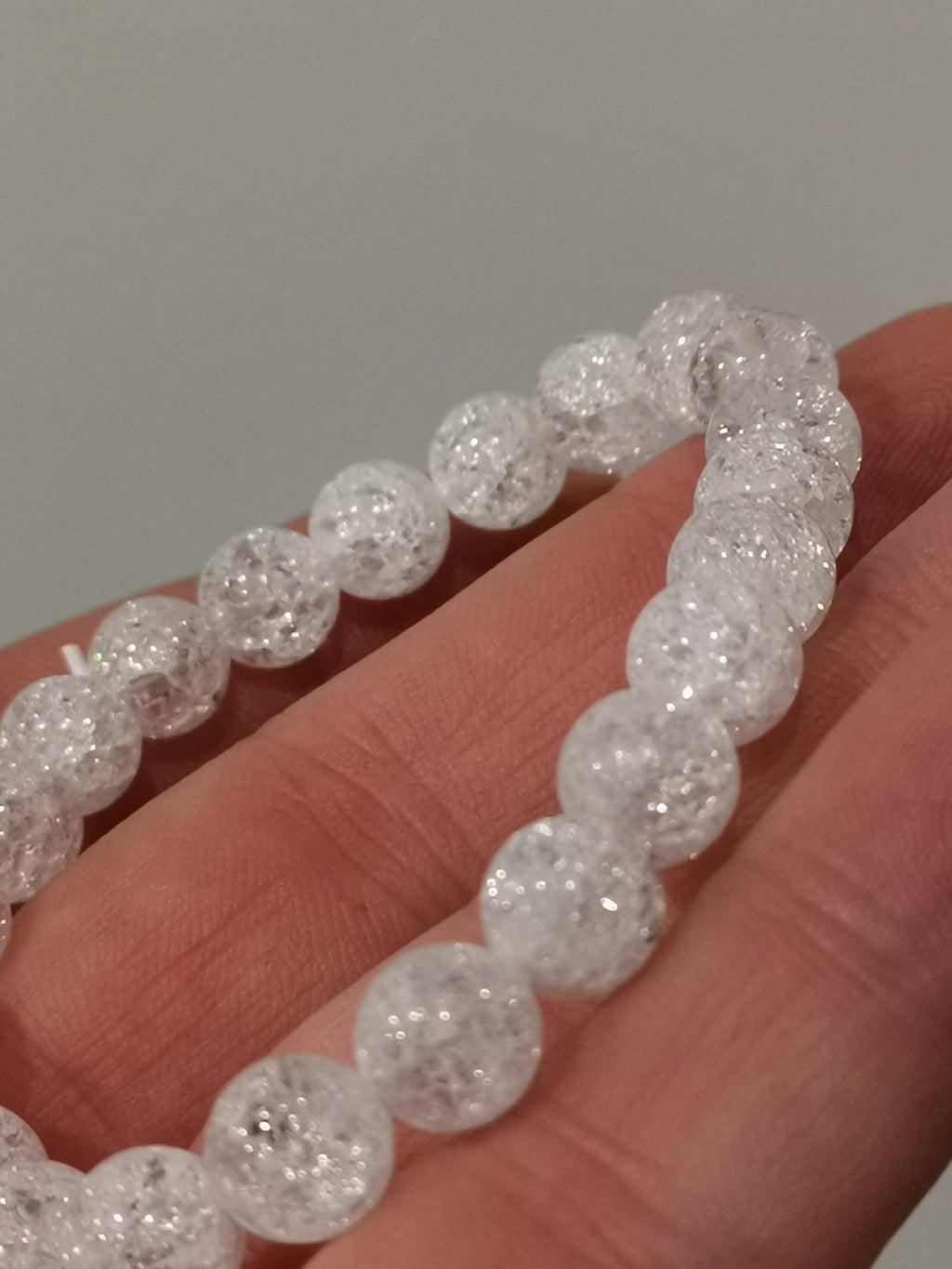 Bergkristall / Rautenquarz, Armband mit 8-mm-Perlen