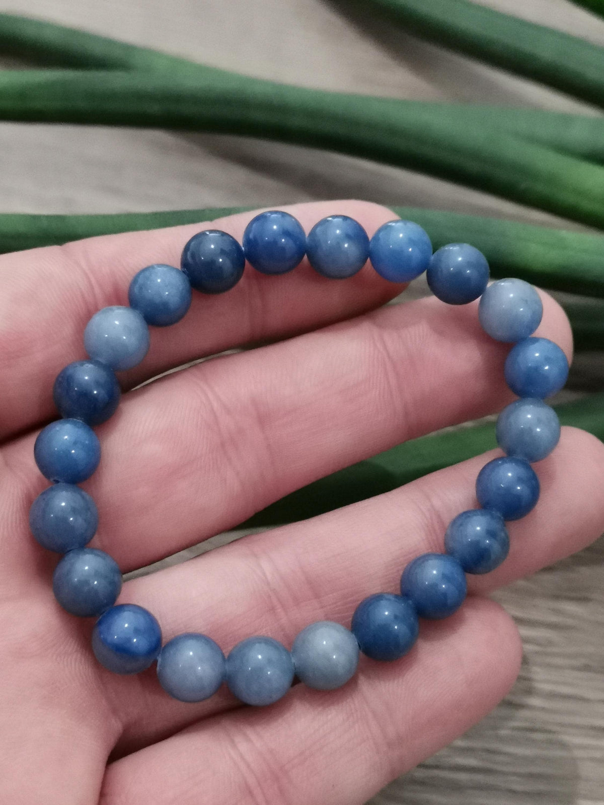 Aventurina Azul do Tibete , Pulseira à medida à escolha , Pérola redonda de 8 mm