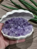 Amethyst Lamp – Mother-of-Pearl Oyster Shape