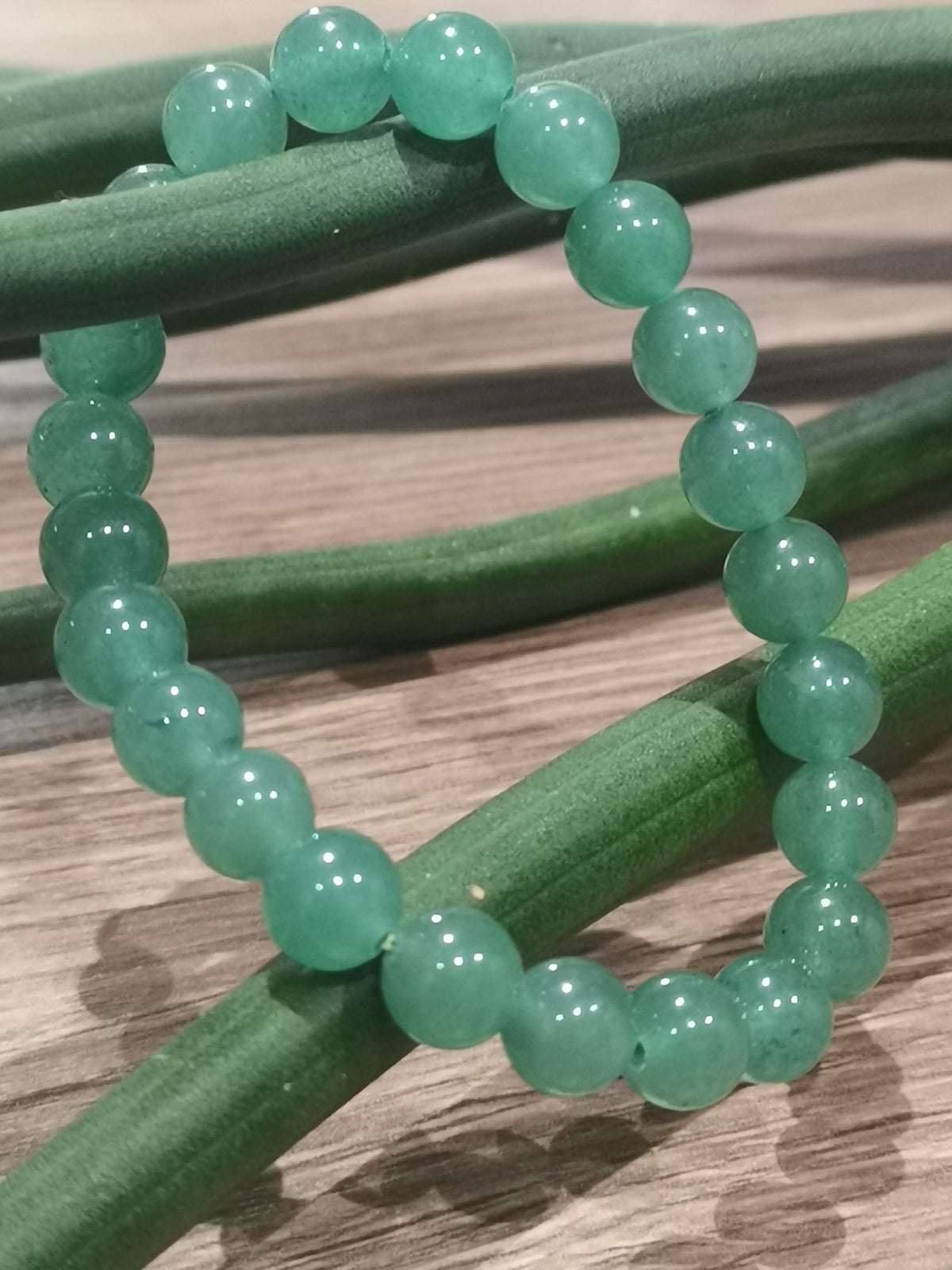 Aventurina verde Brasil  , Pulsera a medida a elegir  , Perla redonda de 8 mm