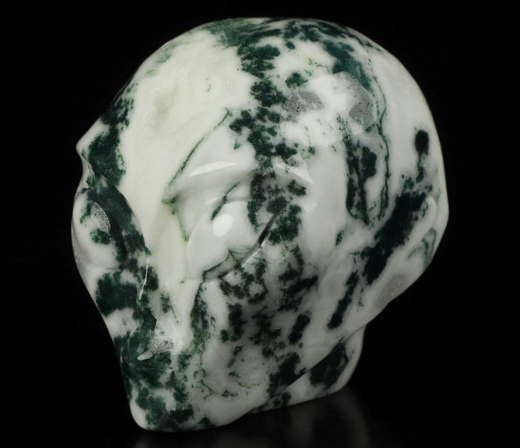 Agate ARBRE  / Tête Extra terrestre de Cristal / pierre naturelle  / REIKI  Skull , Cranio , SchÄdel , Roswell
