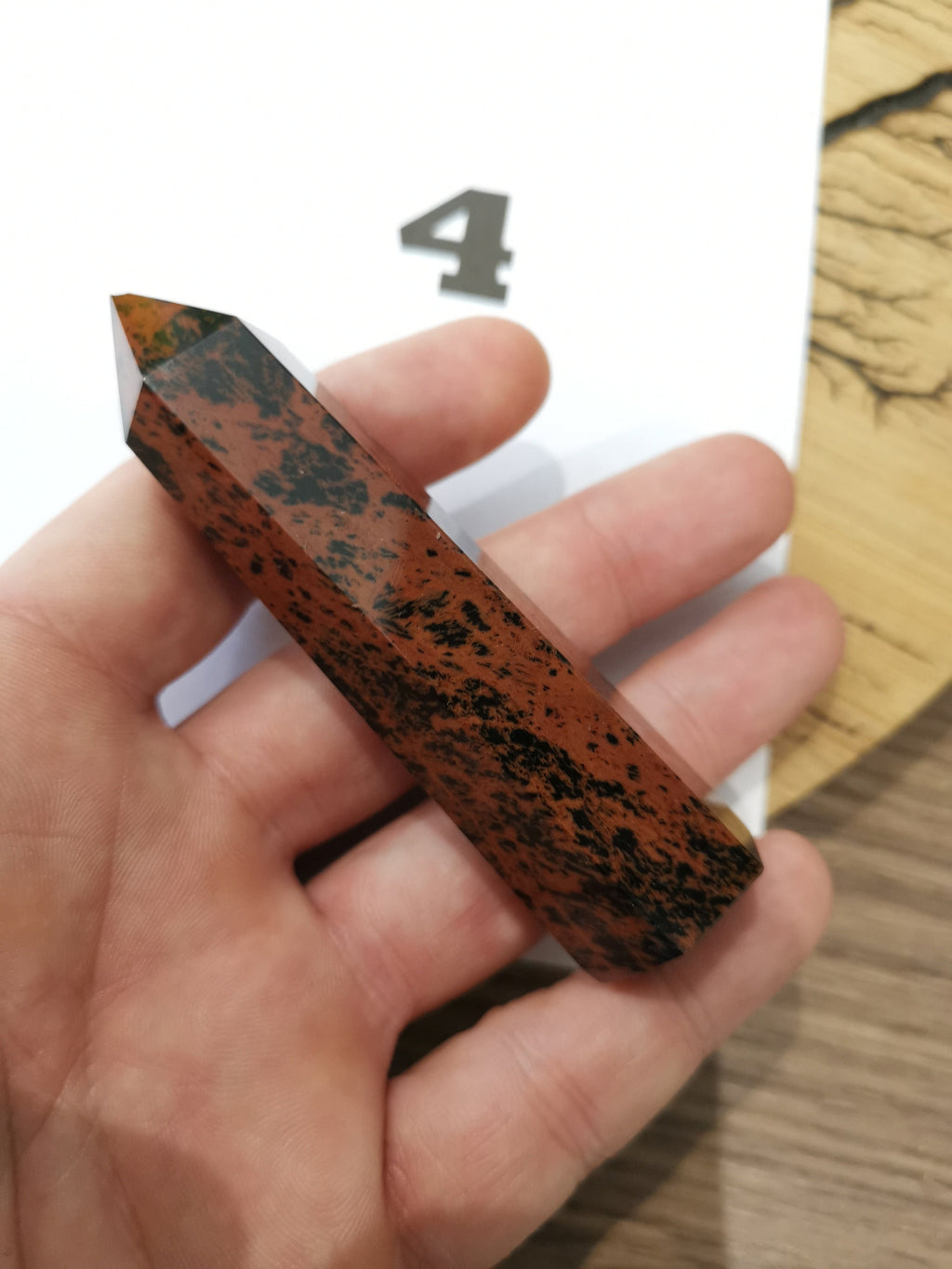 Obsidienne acajou « Mahogany » – Pointe obélisque au choix - Pierre naturelle