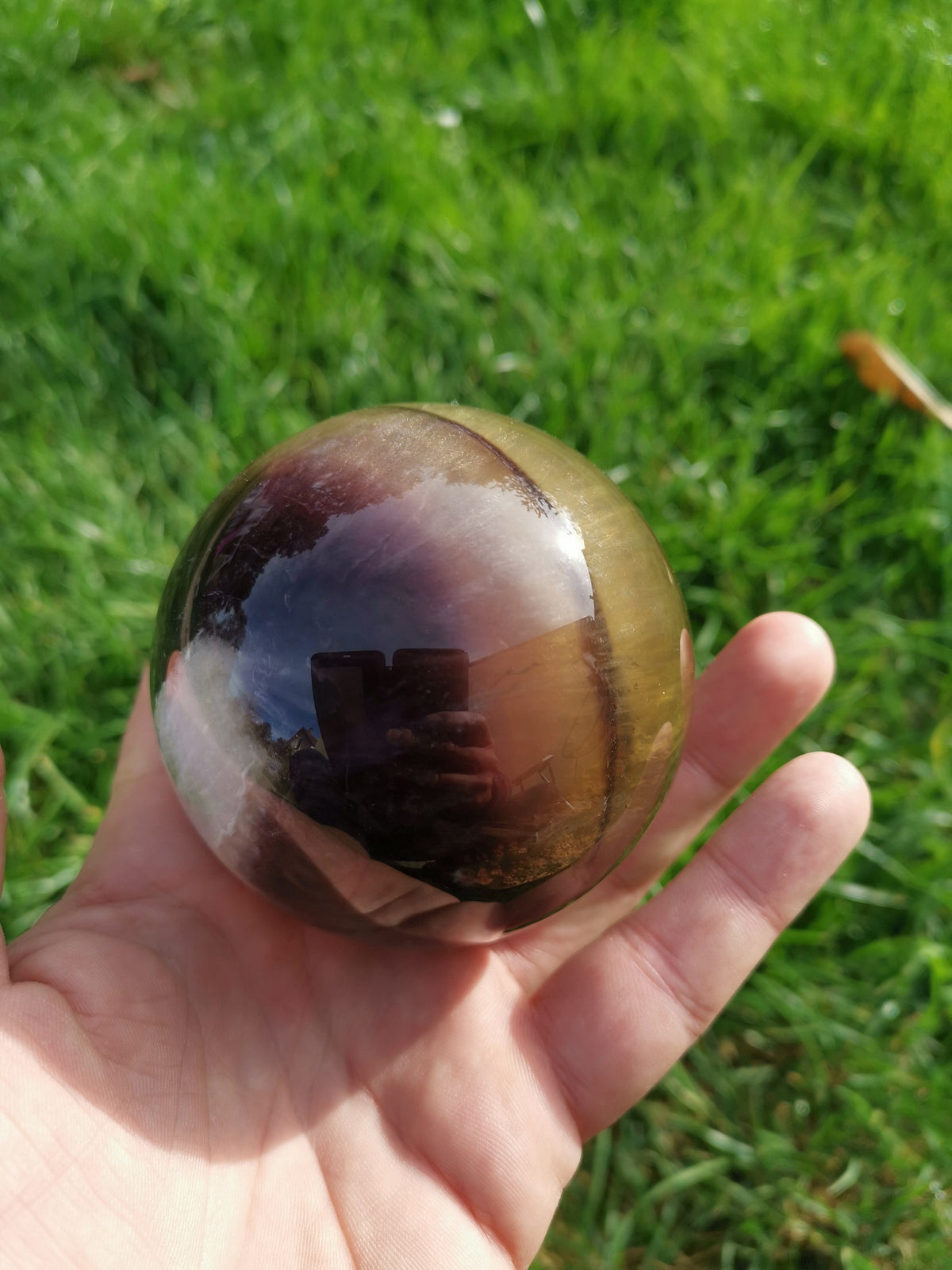 Sfera in fluorite XL da 1 kg, diametro 84 mm