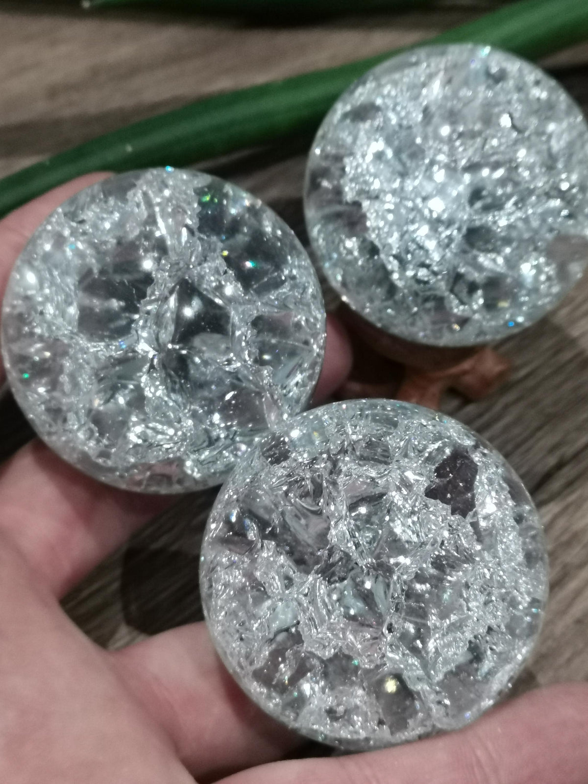 Cuarzo cristal de roca / Cuarzo craquelado / esfera de colección , meditación , recarga