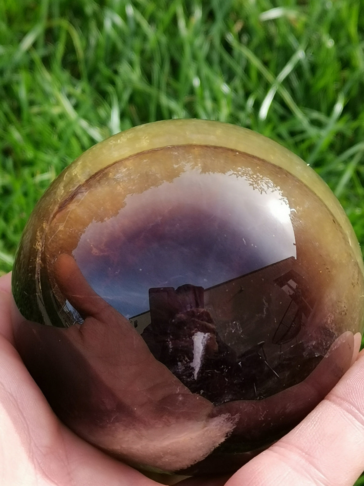 Sfera in fluorite XL da 1 kg, diametro 84 mm
