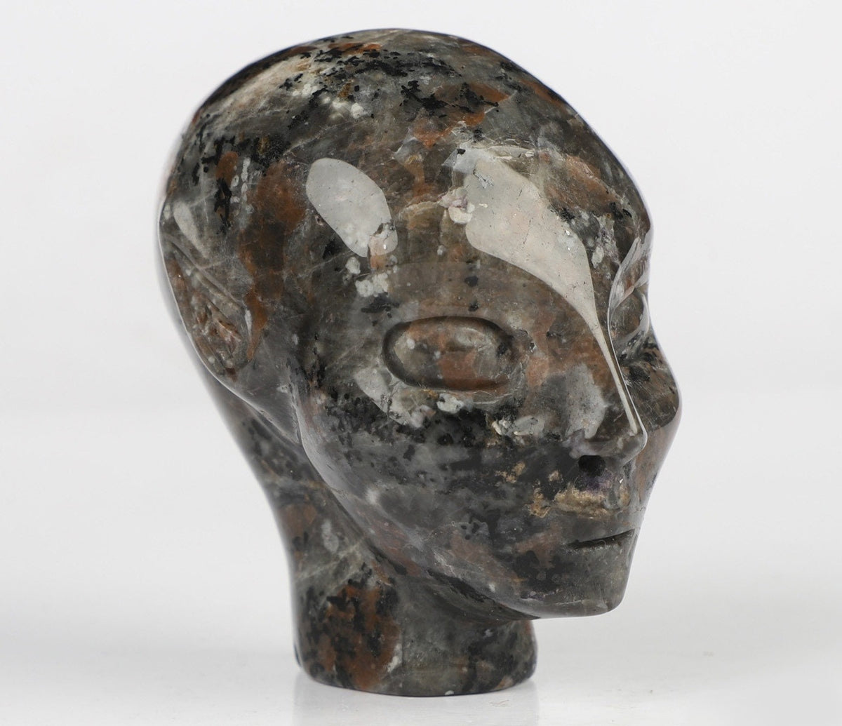 2" Yooperlite / Flamstone / Crâne de cristal de collection / Pierre précieuse /  Skull , Cranio , SchÄdel , Craneo