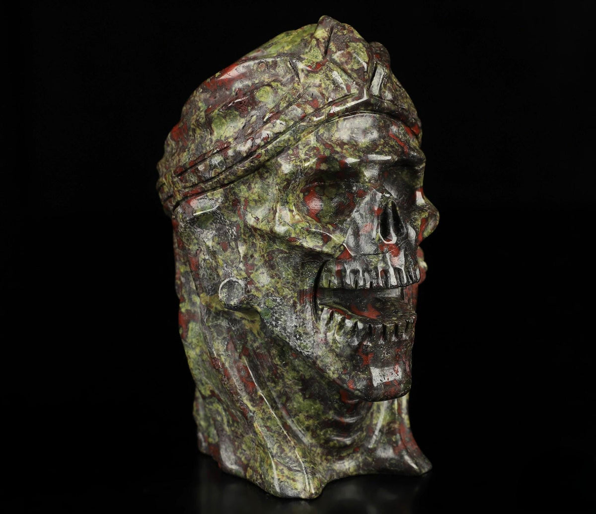 Dragon's Blood Jasper Mummy · Natural Stone Sculpture