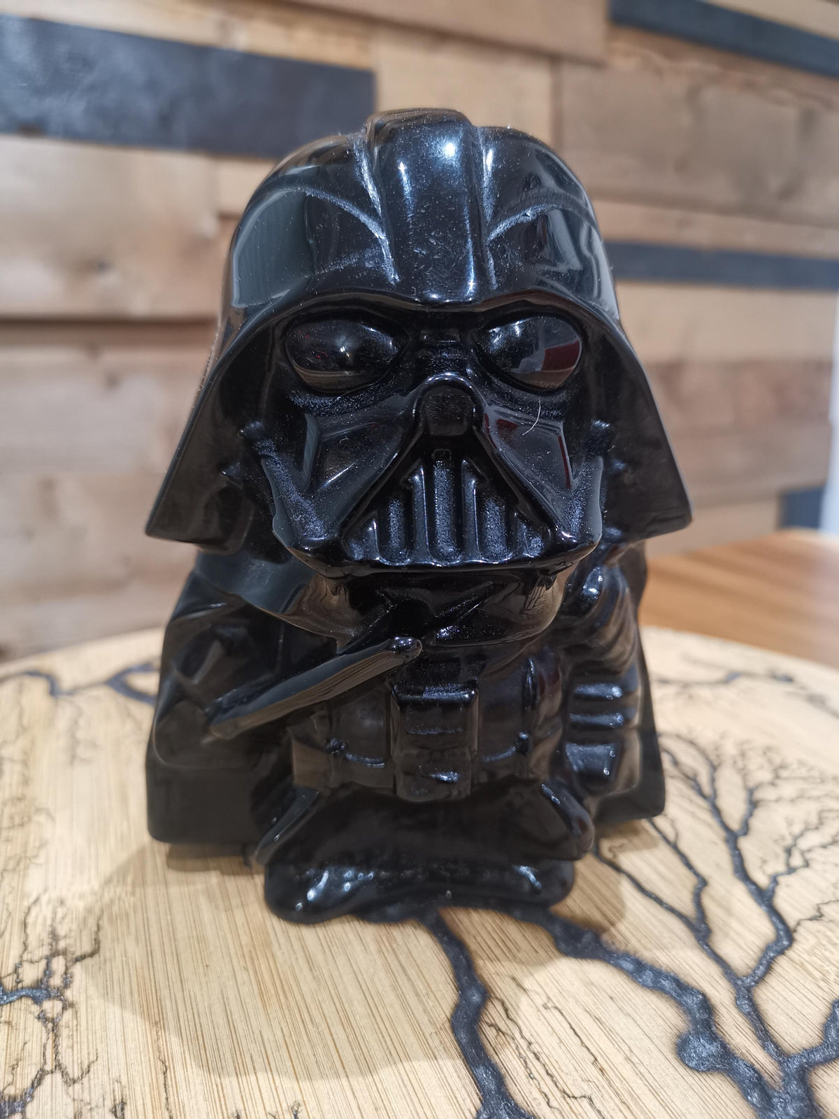 Dark Vador, sculptuur van zwart obsidiaan 1,6 kg / Star Wars-collectie
