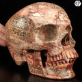 Jaspe Leopardo de México  /  Cráneo XXL  Piedra natural  / calavera / Memento mori