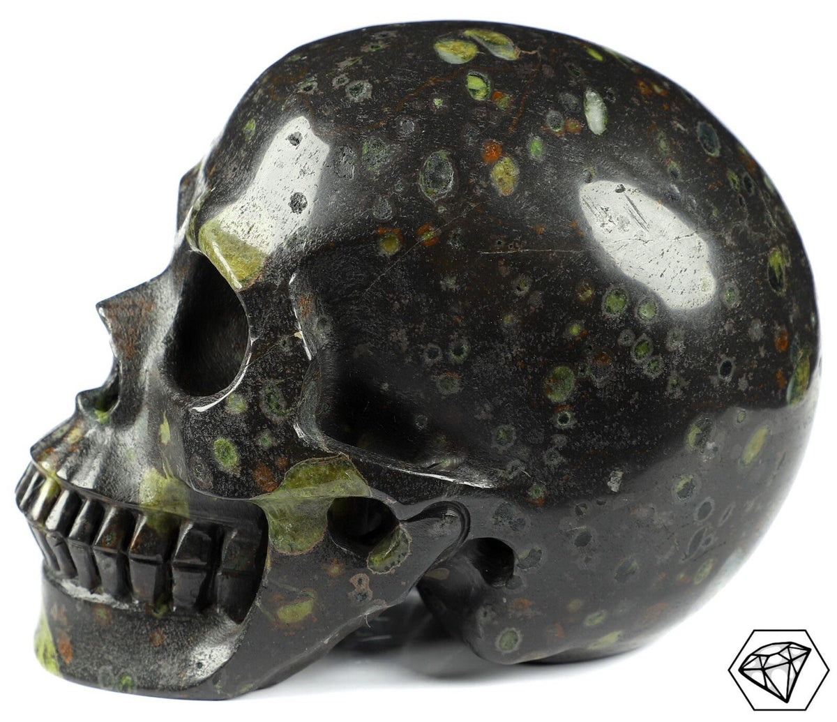 Czaszka z naturalnego kamienia JASPEK PLUMITOWY    ,  Najwyższa jakość , Cranio , SchÄdel , SKULL Kryształowa czaszka