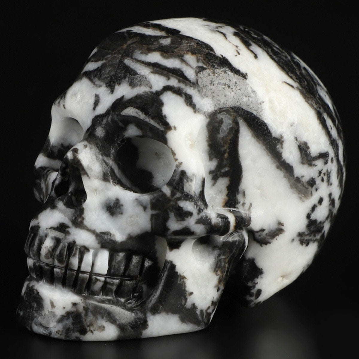2' Zebra Jasper , Natural Stone Zebra Jasper Skull / REIKI Skull , Cranio , SchÄdel , Cranio