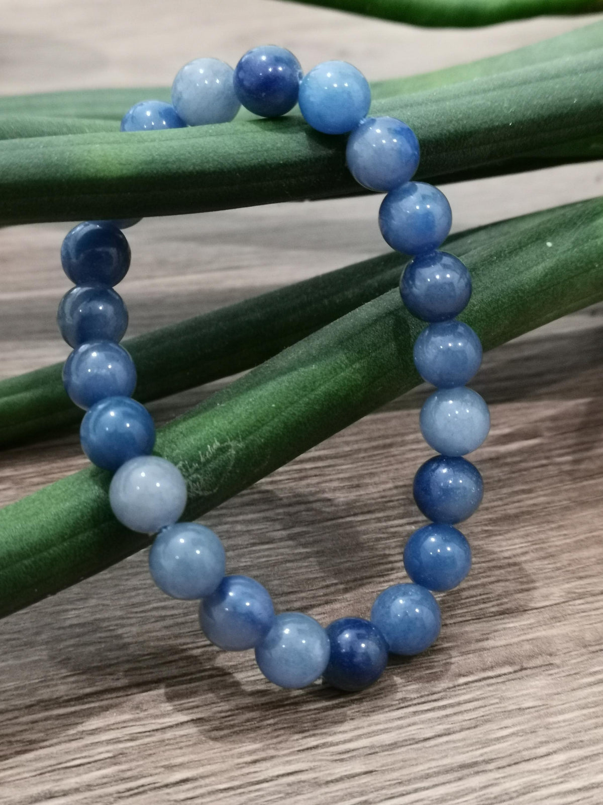 Aventurina Azul do Tibete , Pulseira à medida à escolha , Pérola redonda de 8 mm