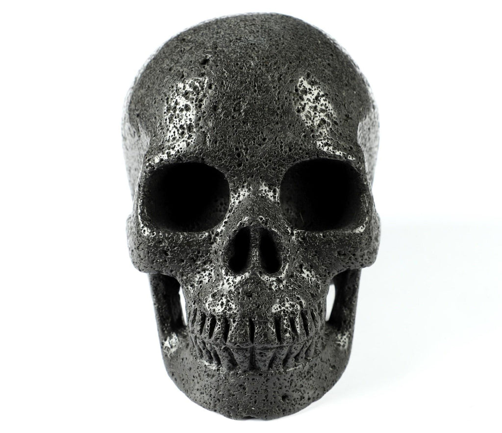 Crâne en Pierre De lave Sculpté  / tète de mort Cranio , SchÄdel , Craneo , Skull , reikin Crystal Skull