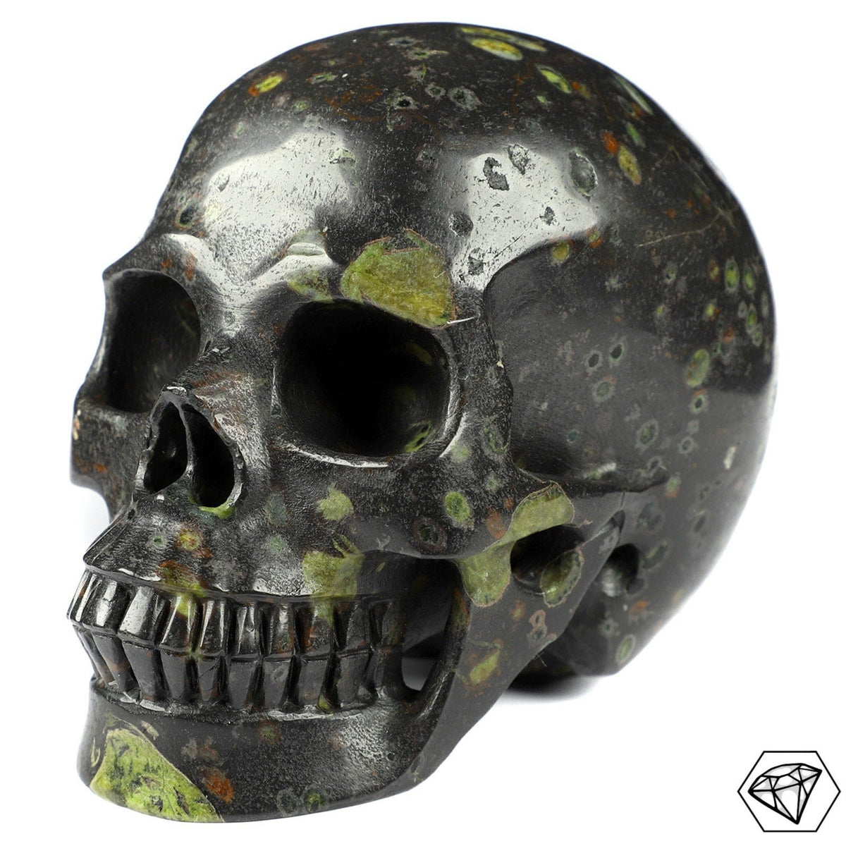 Czaszka z naturalnego kamienia JASPEK PLUMITOWY    ,  Najwyższa jakość , Cranio , SchÄdel , SKULL Kryształowa czaszka