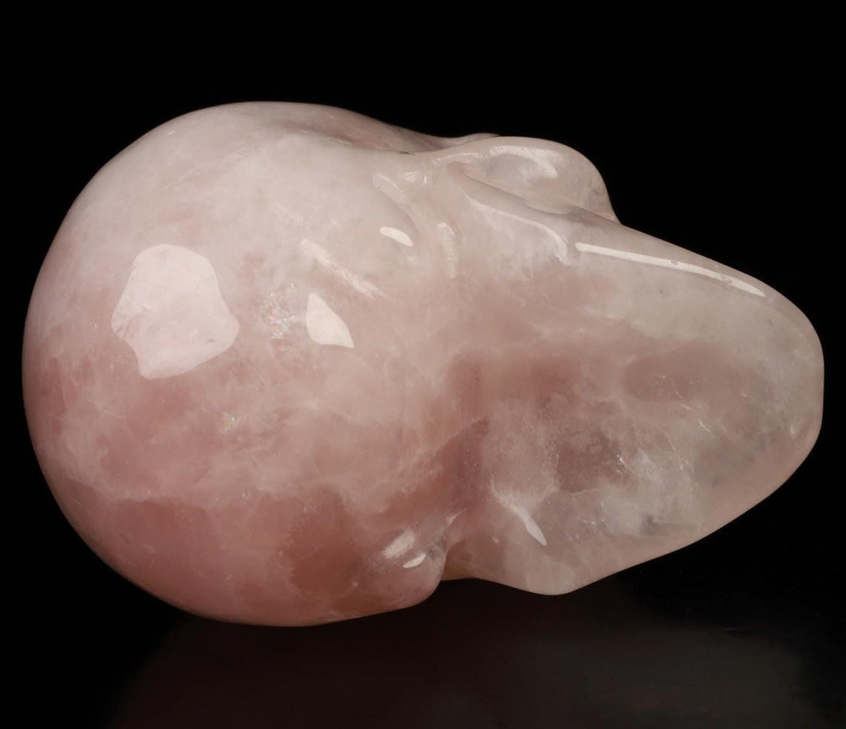 Quartz rose / Crâne pierre naturelle de collection , Méditation , télépathie