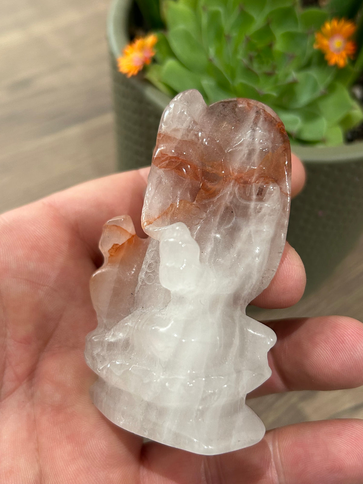 Dio elefante Ganesh; dio che rimuove gli ostacoli, avventurina, quarzo, ossidiana, howlite, ametista