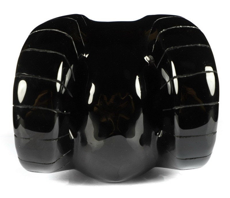 Ossidiana NERA , Teschio in pietra naturale da collezione , Skull collector Crystal Skull
