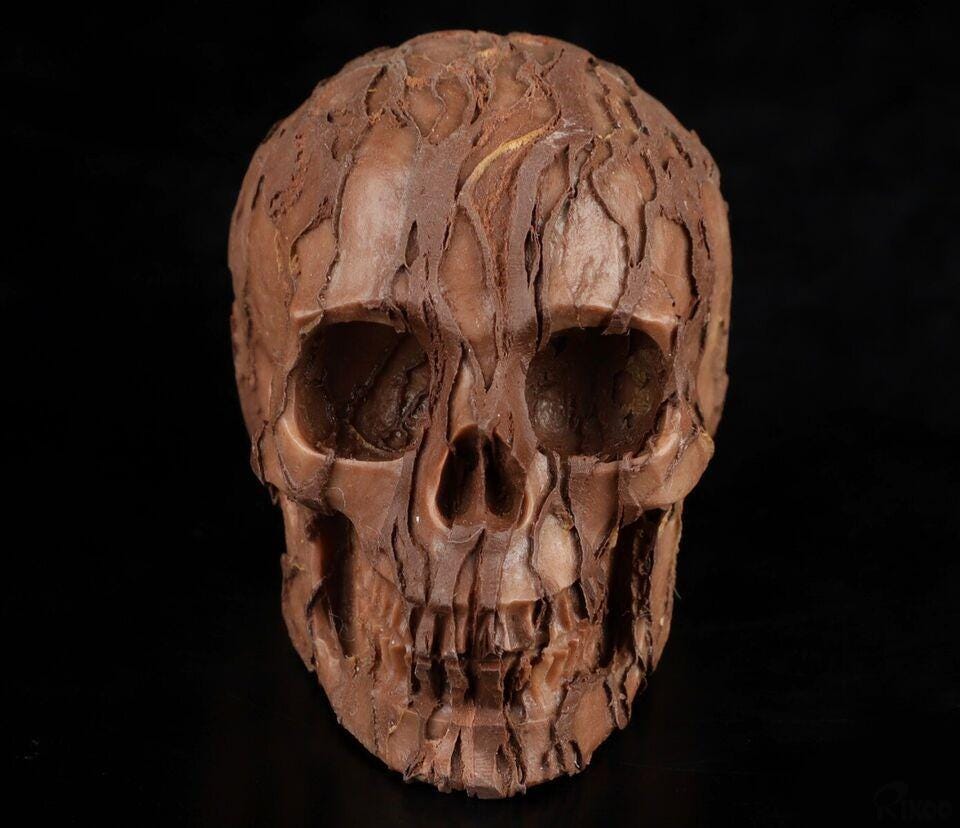 2" Jasper 3D Art / Natural stone skull / crystal healing / meditation Crystal Skull