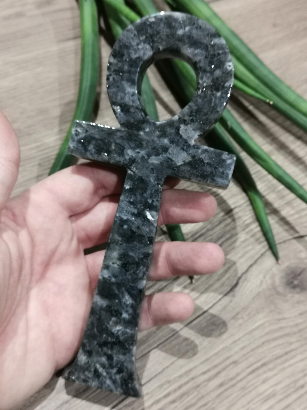 Groot Ankh-kruis van natuursteen, steen naar keuze