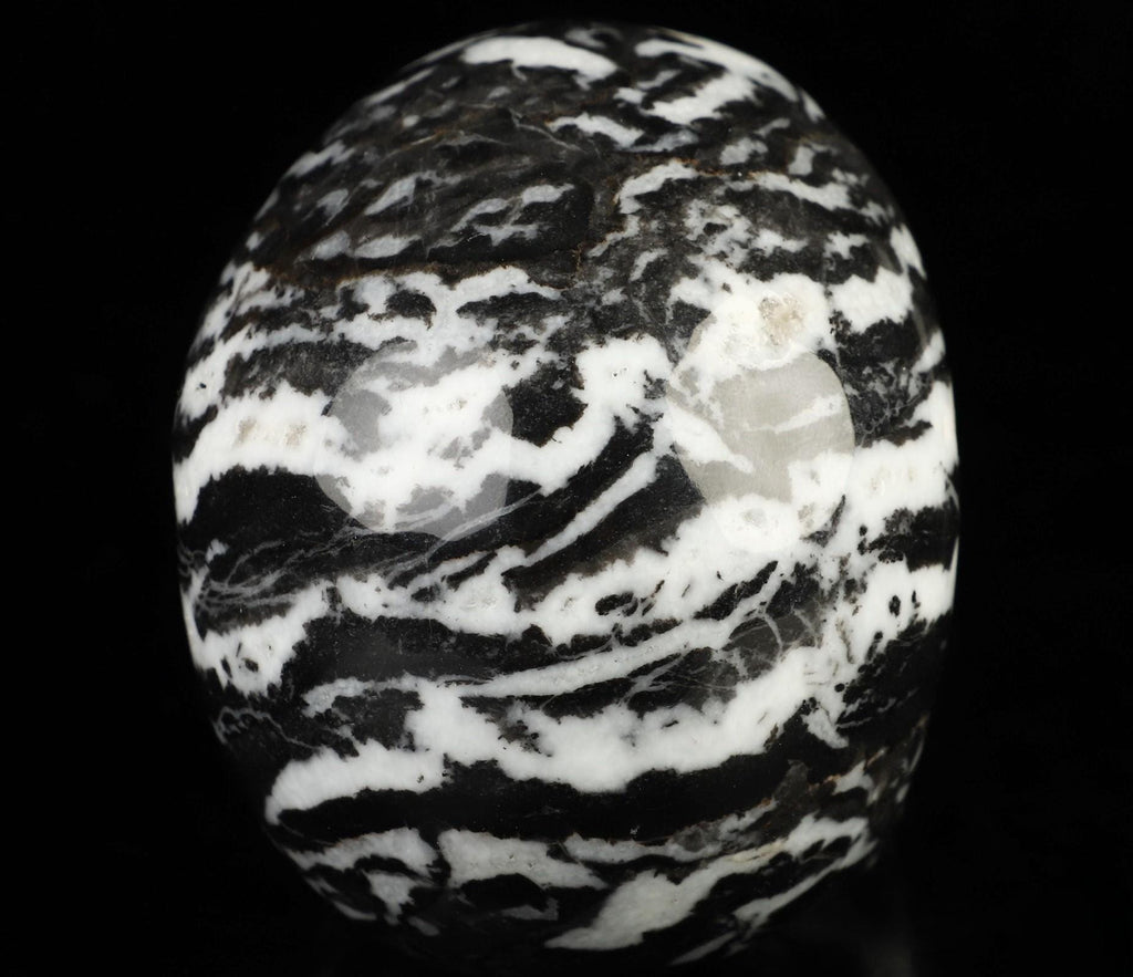 Zebrastreepjasper, prachtige schedelvormige sculptuur, verzameling, meditatie, Feng Shui, ijdelheid, memento mori