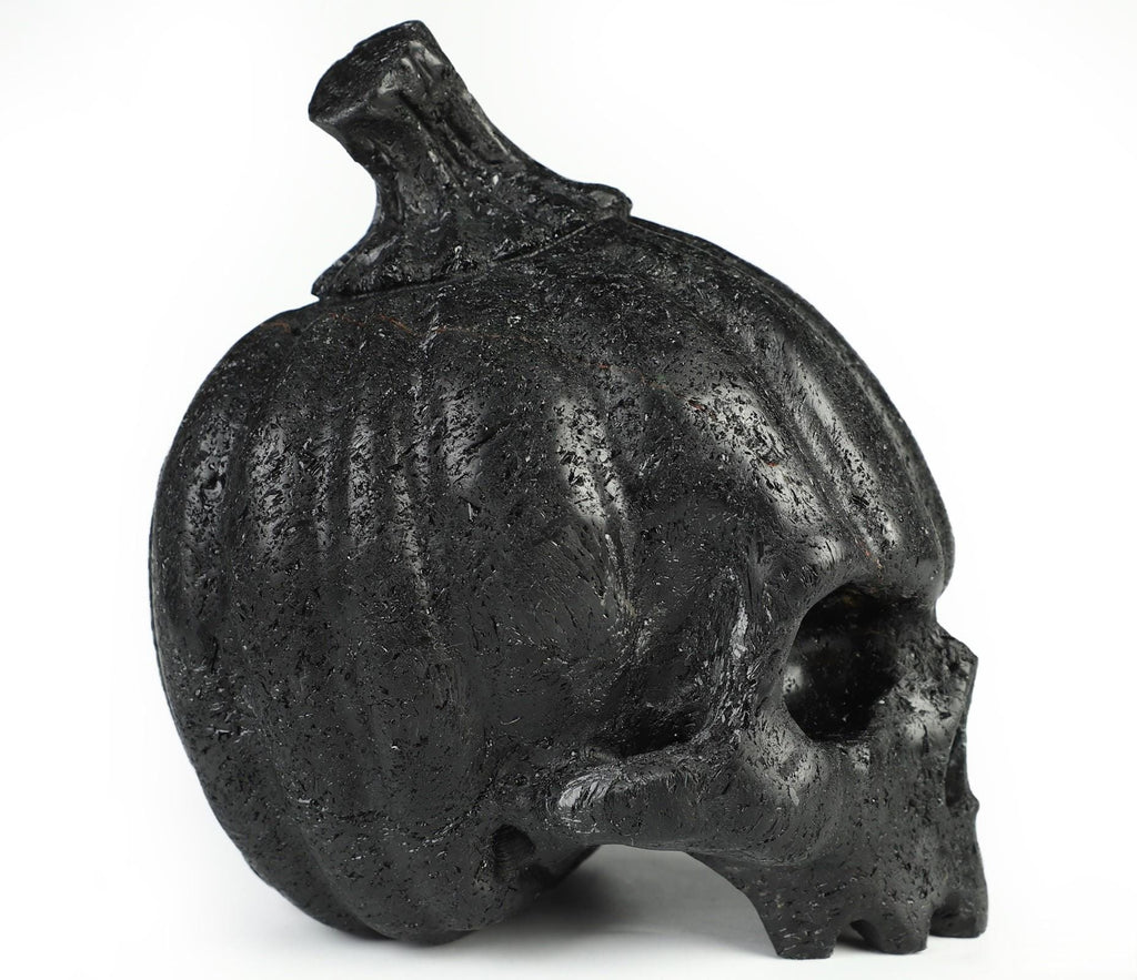 Pompoenkoppen in zwarte toermalijn · Natuurstenen sculptuur