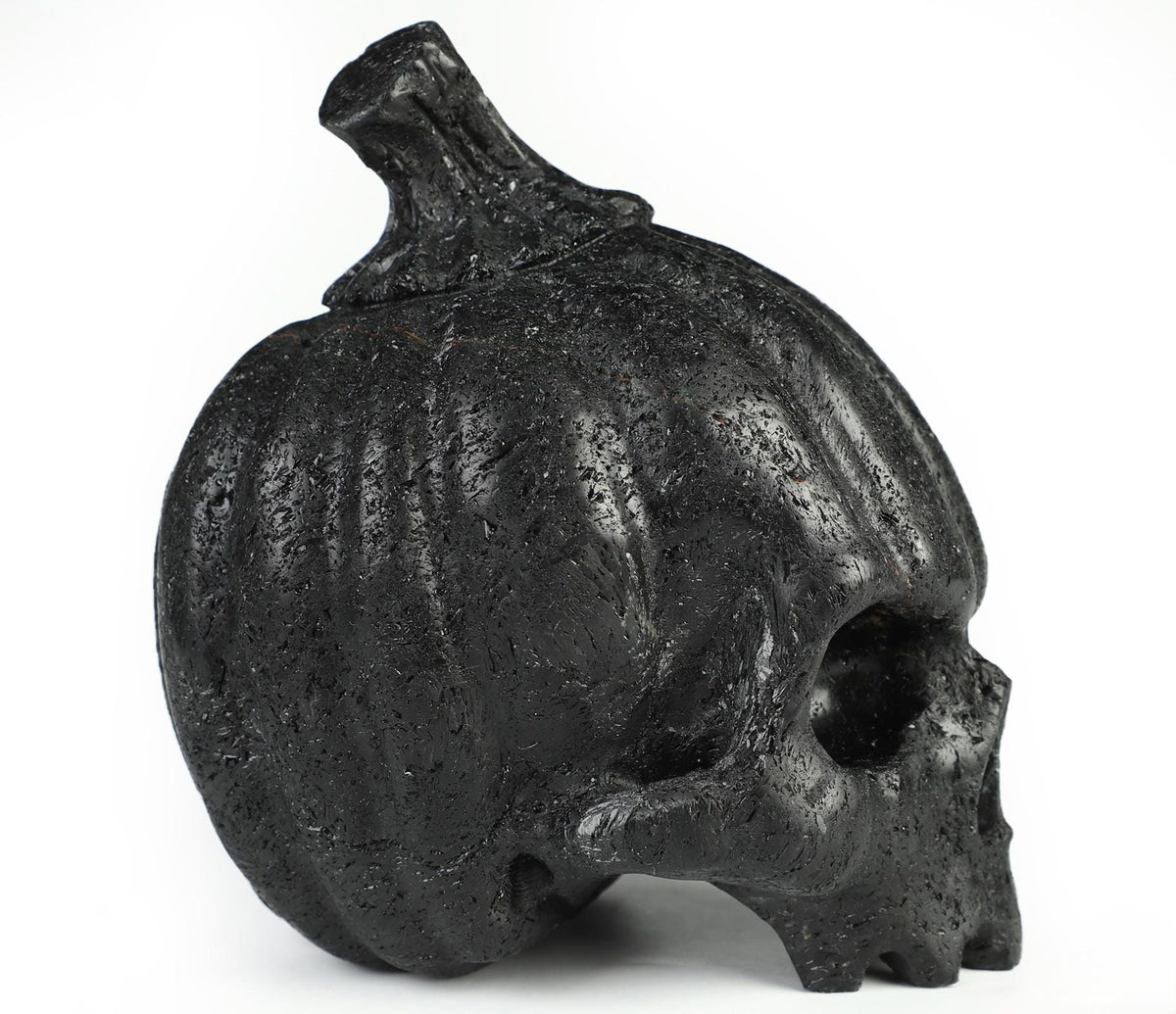 Pompoenkoppen in zwarte toermalijn · Natuurstenen sculptuur