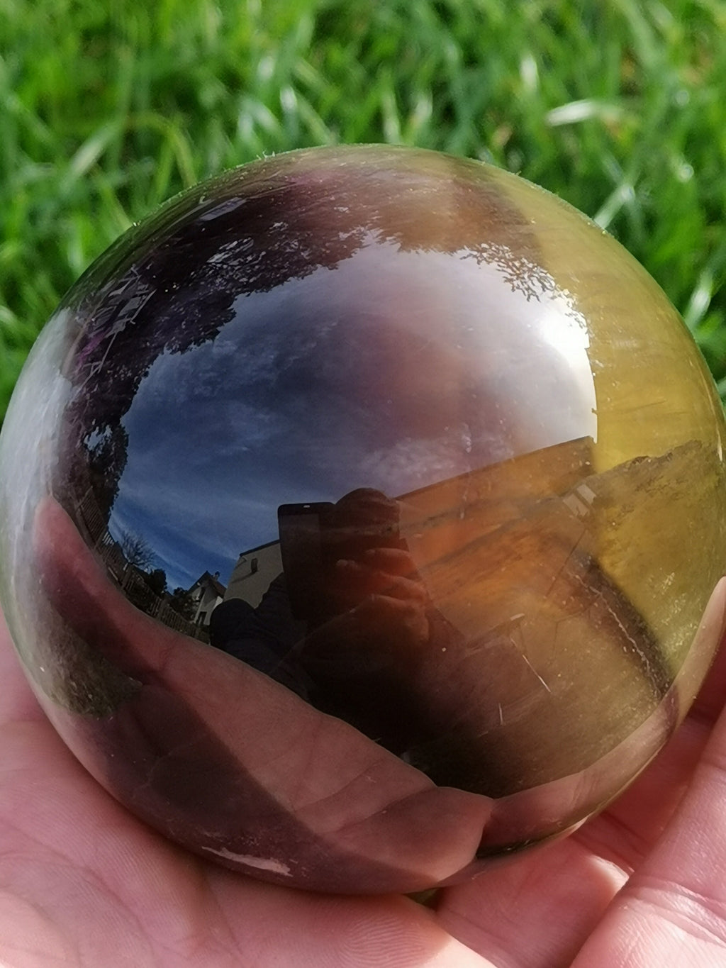 Sfera in fluorite XL da 1 kg, diametro 84 mm