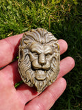 Engraved lion head – Golden obsidian, silver obsidian, or tiger’s eye / Natural stone
