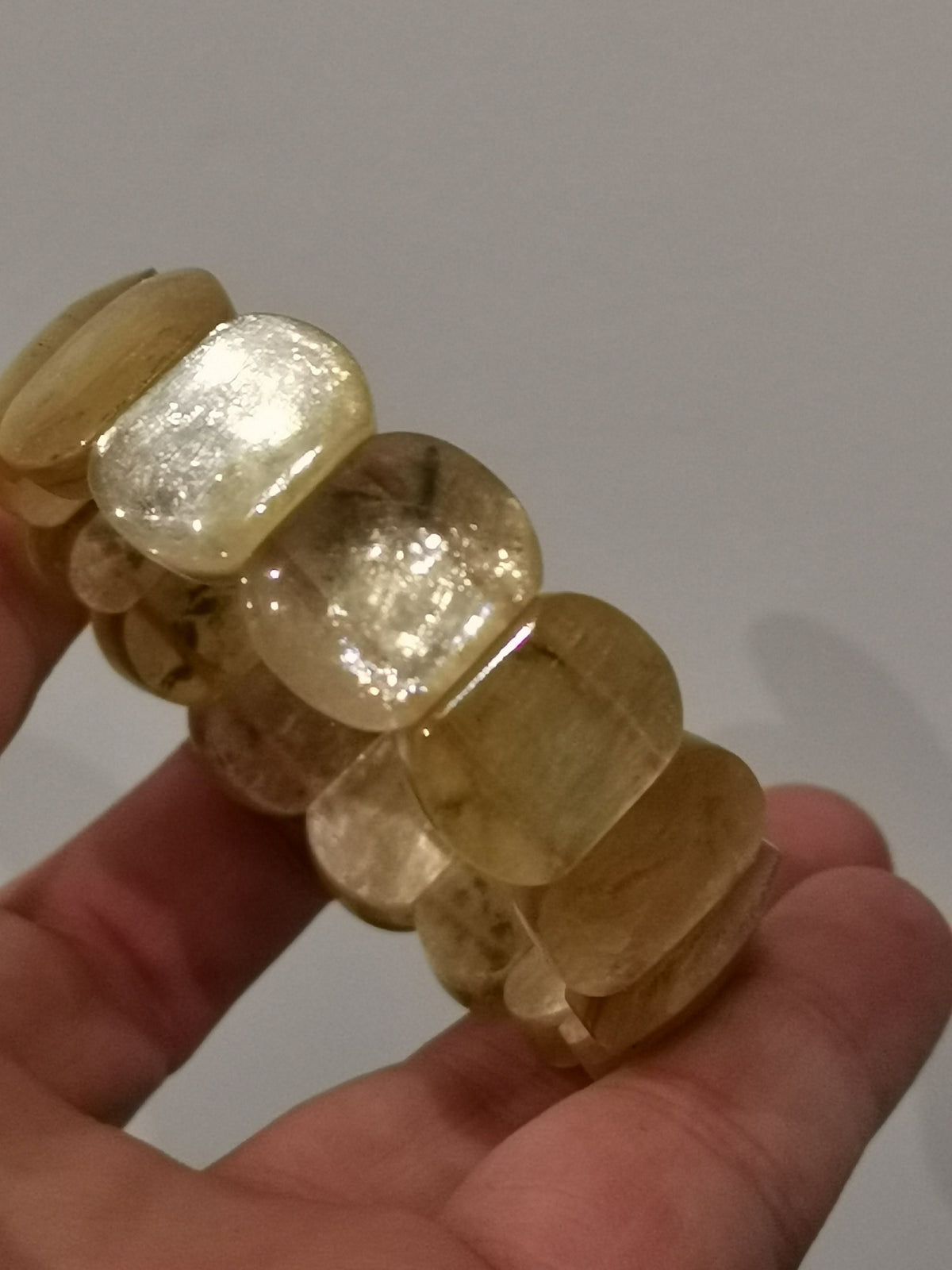 Bracciale lunghezza su misura /  Mica OR muscovite , Mica stellata della più alta qualità , / mica dorata
