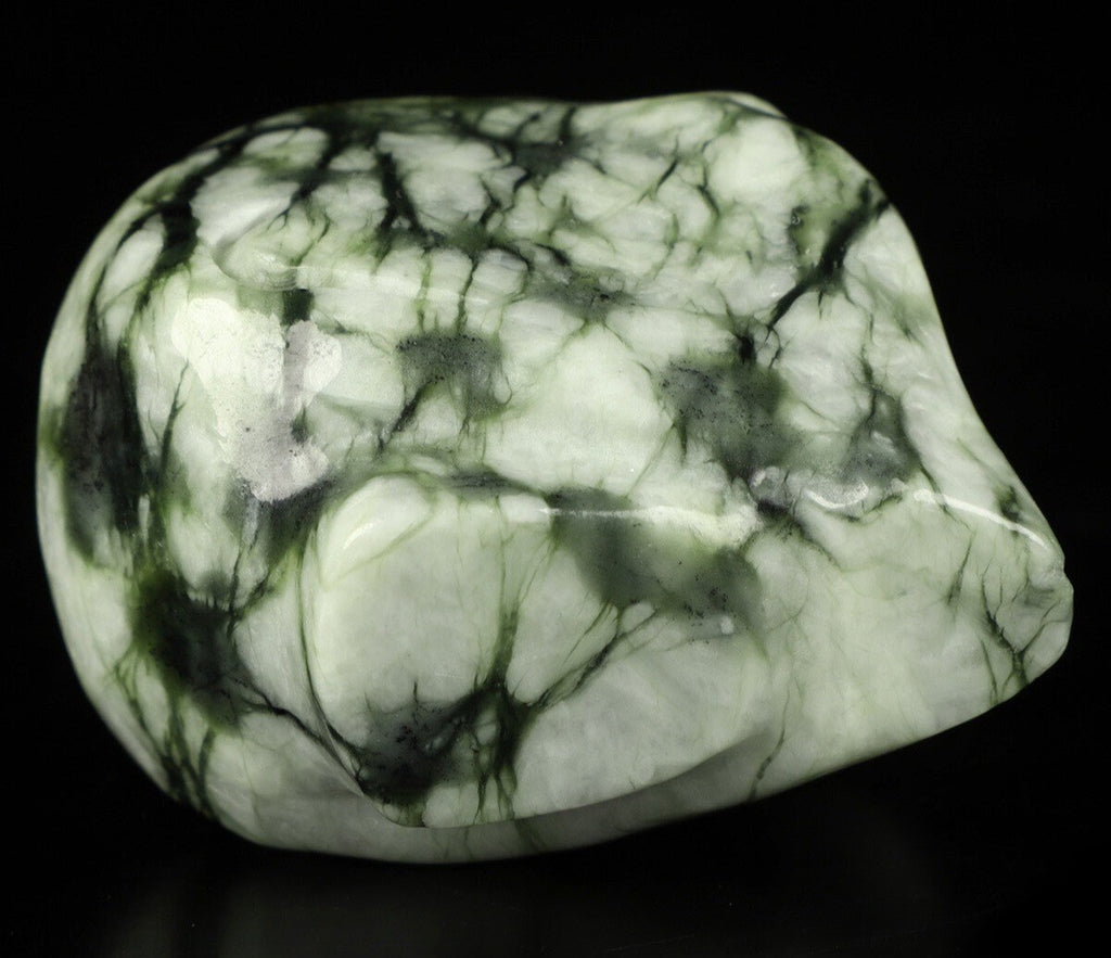 Jaspis Picasso Chinoise / Najeźdźca z kosmosu / Kolekcjonerska czaszka z naturalnego kamienia / dekoracja Skull, Cranio, SchÄdel, Craneo Crystal Skull