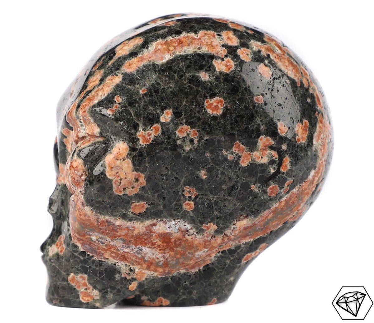 Obsydian Płat Brązowy /Cala z naturalnego kamienia kolekcjonerskiego / dekoracja Skull , Cranio , SchÄdel , Craneo Kryształowa czaszka