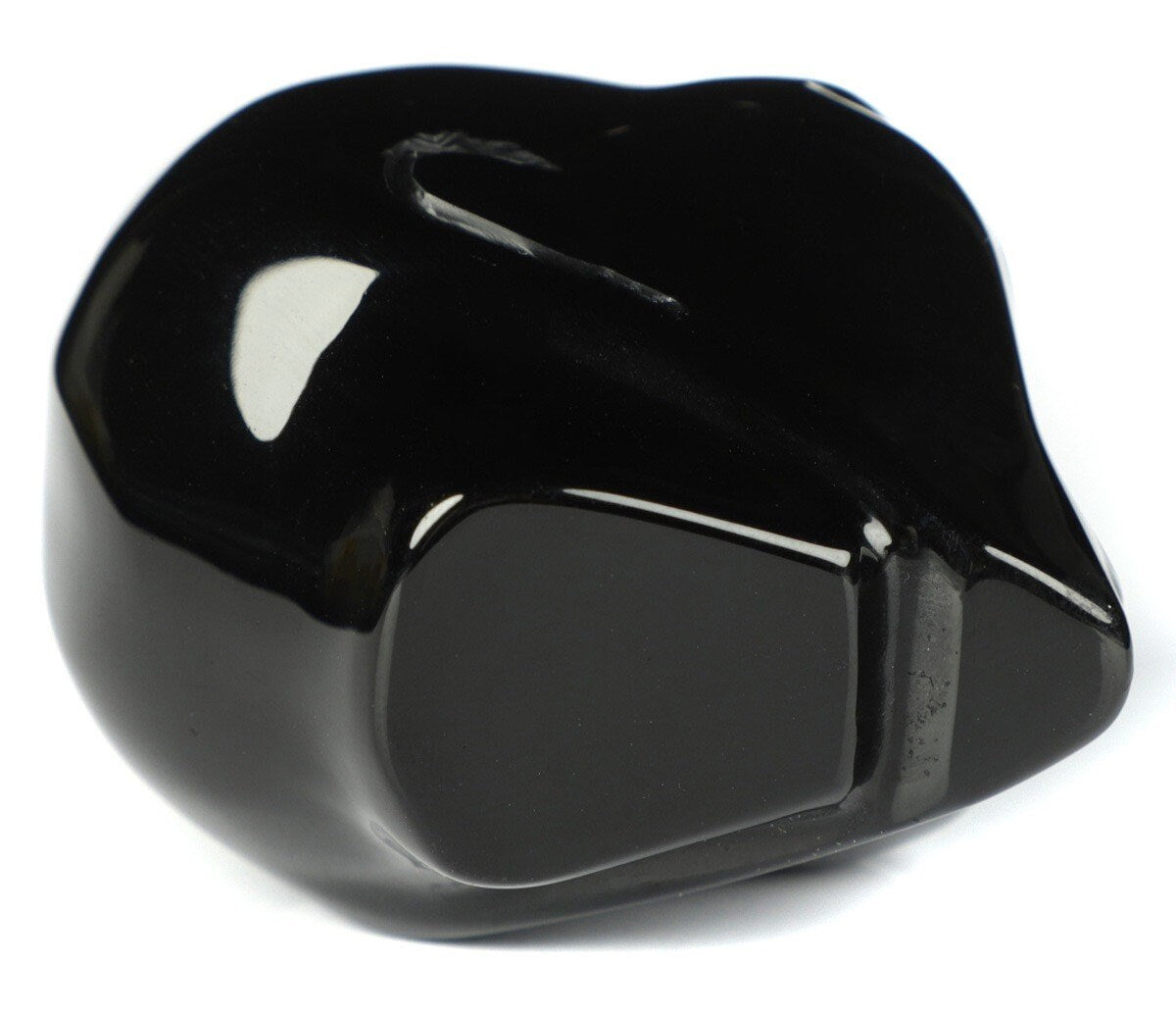 Zwarte obsidiaan, schedel van Roswell-type alien, verzamelschedel van natuursteen / Schedel, schedel, schedel, kristalschedel