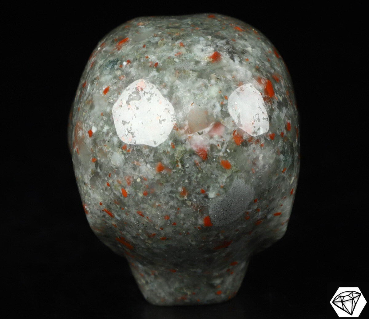 Crâne Alien cristal Jaspe Sanguin Africain  , collection / REIKI Skull , Cranio , SchÄdel , Craneo Crystal Skull