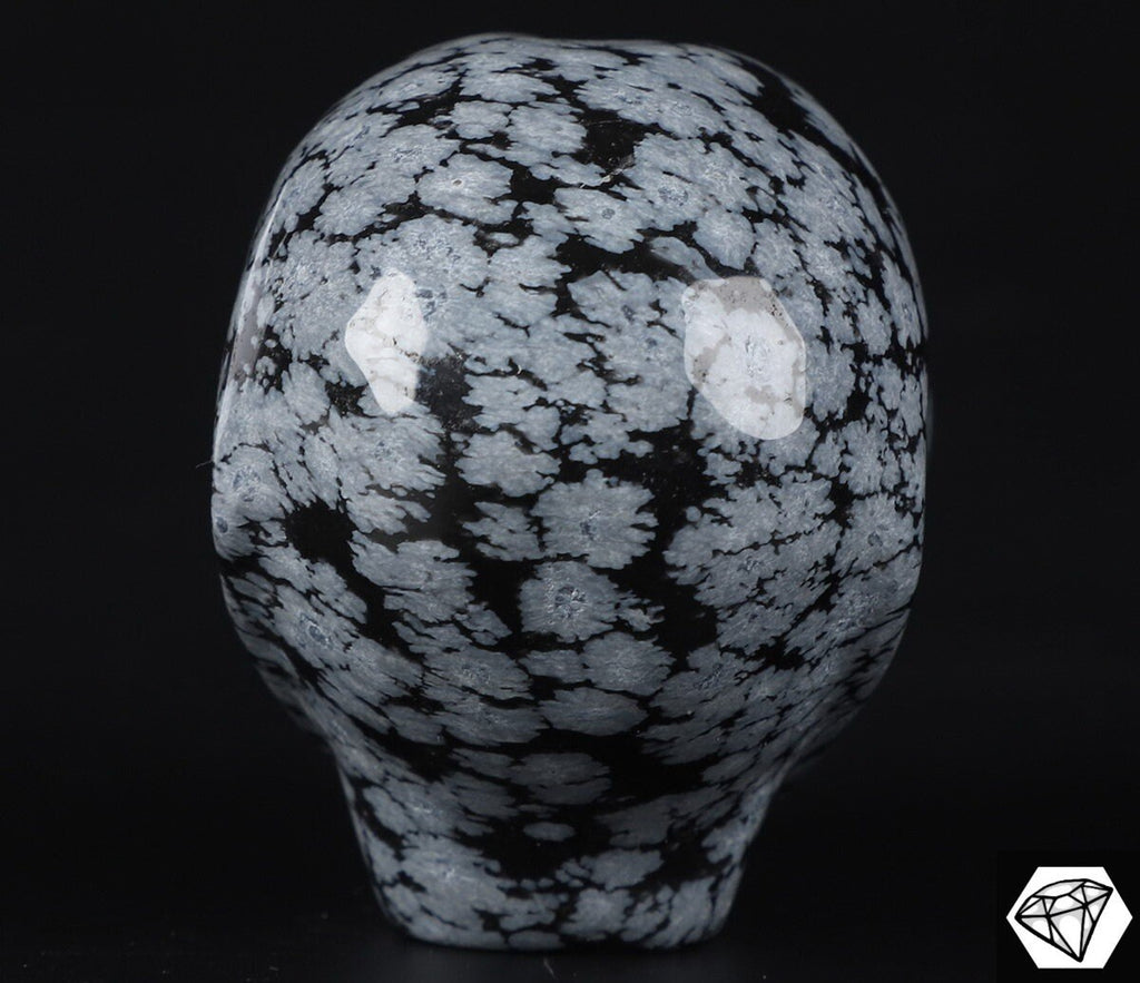 Obsidienne Flocon  /Crâne pierre naturelle de collection / décoration  Skull , Cranio , SchÄdel , Craneo Crystal Skull