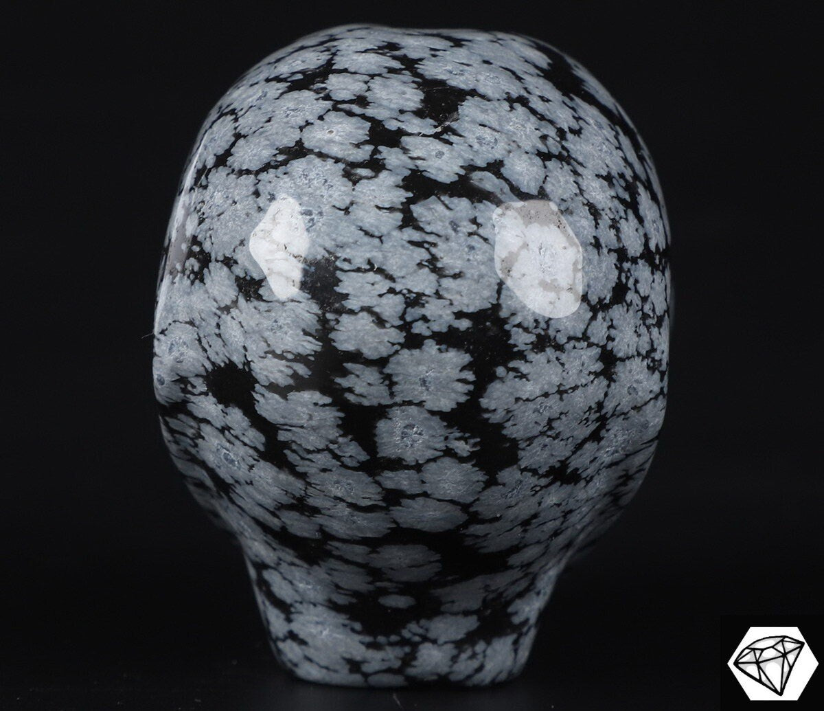 Obsidienne Flocon  /Crâne pierre naturelle de collection / décoration  Skull , Cranio , SchÄdel , Craneo Crystal Skull