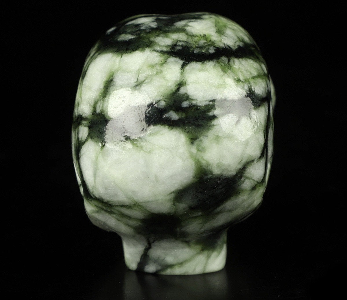 Jaspis Picasso Chinoise / Najeźdźca z kosmosu / Kolekcjonerska czaszka z naturalnego kamienia / dekoracja Skull, Cranio, SchÄdel, Craneo Crystal Skull