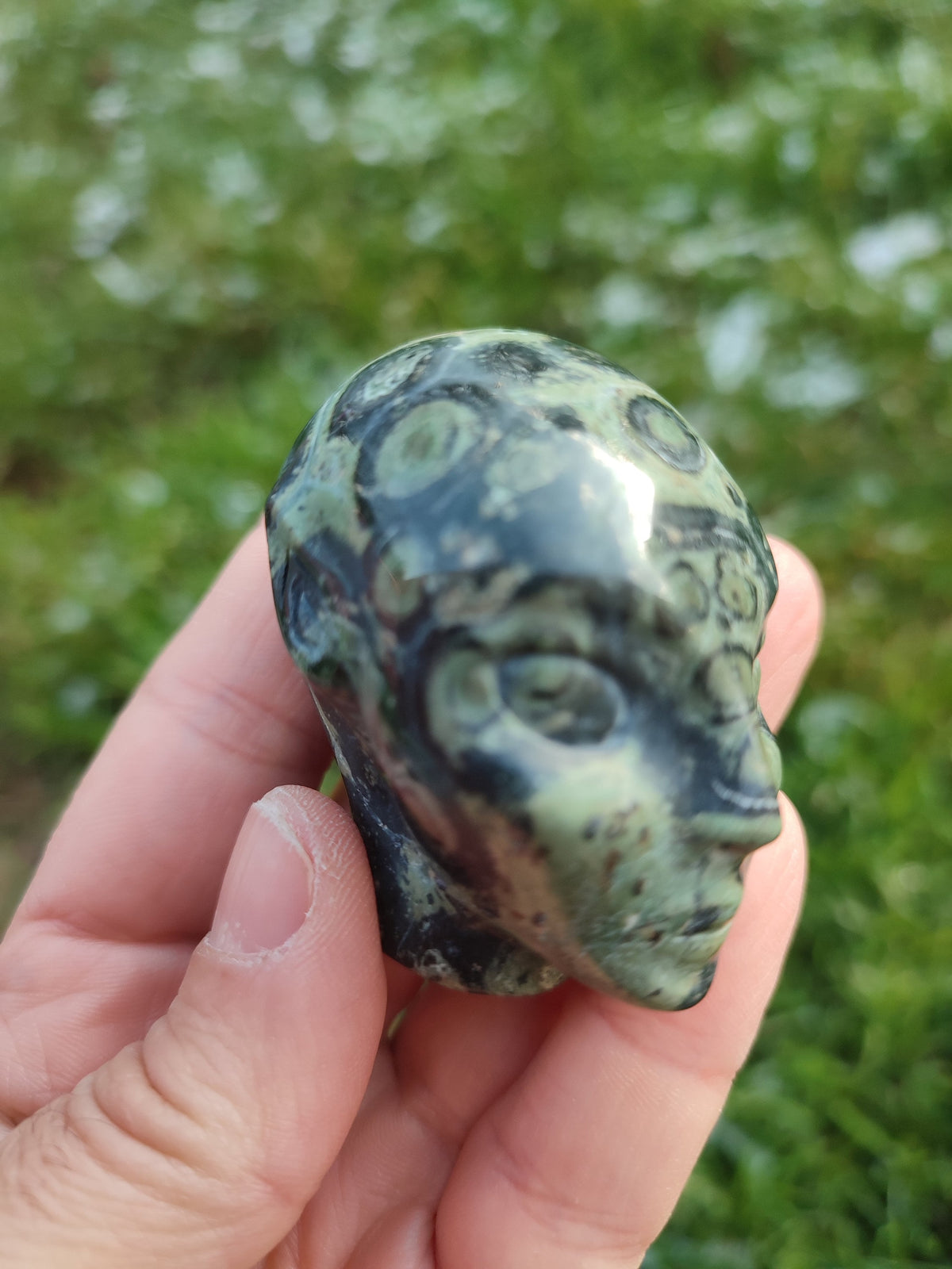 Giada pelle di coccodrillo , Giada kambaba , Elf , fata , Avatar , scultura in pietra naturale , minerali tagliati