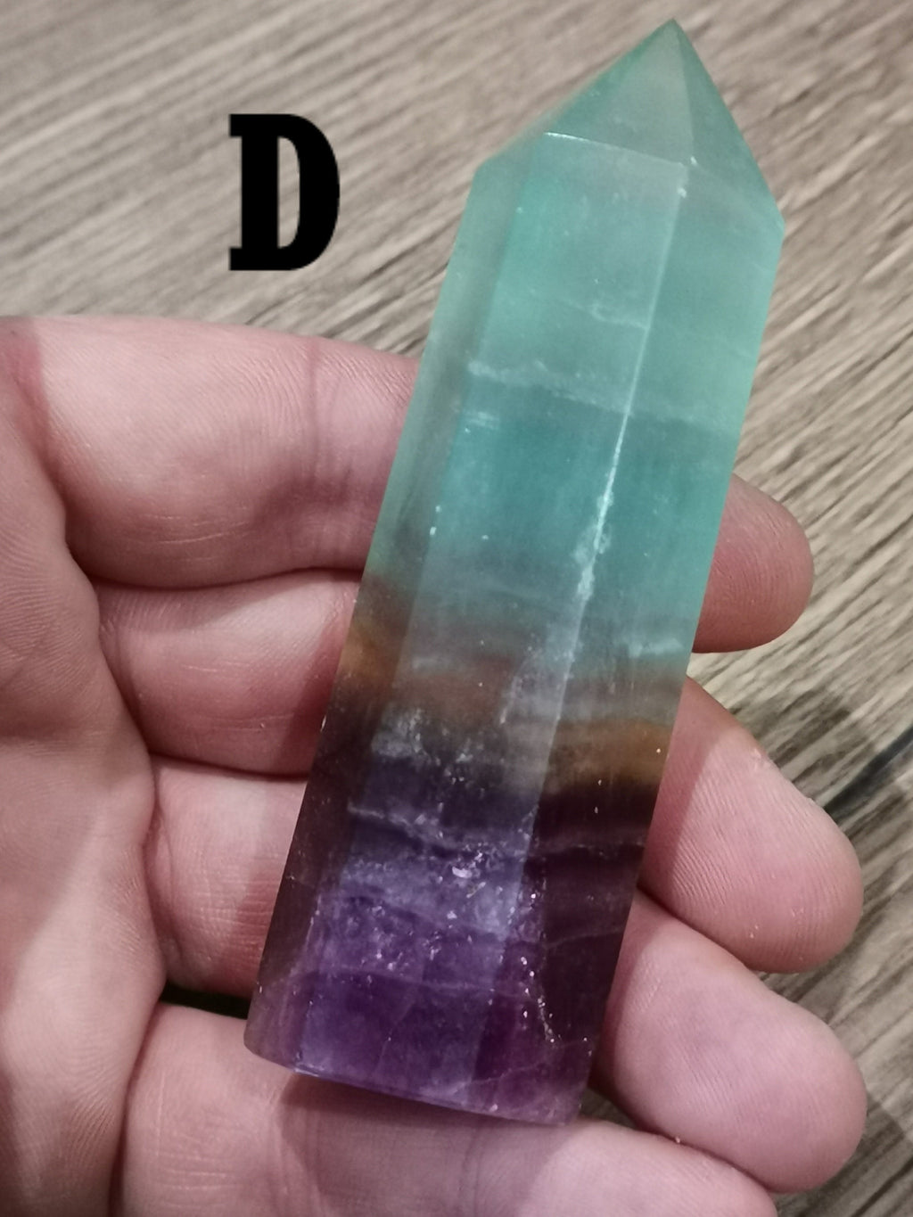Green and purple fluorite – Choice of obelisk point - Natural crystal