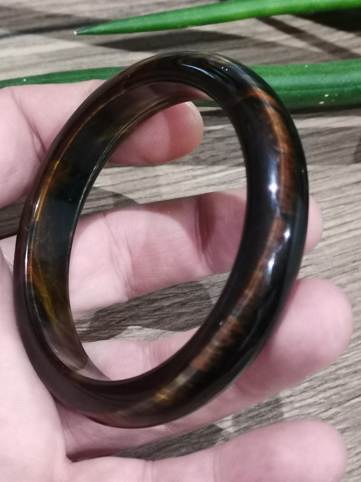 Pulseira JONC rígida em pedra natural Mista 3 Cores Olho de falcão / Olho de tigre / Olho de touro  -> Diâmetros 61.5 Mm