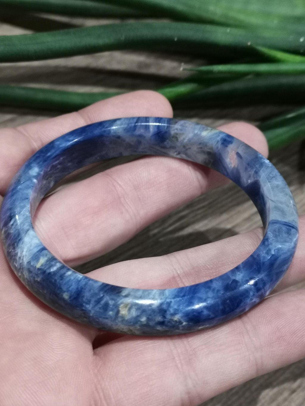 Kyanite , Cianite , bracciale Rigido diametro AAA , pietra naturale