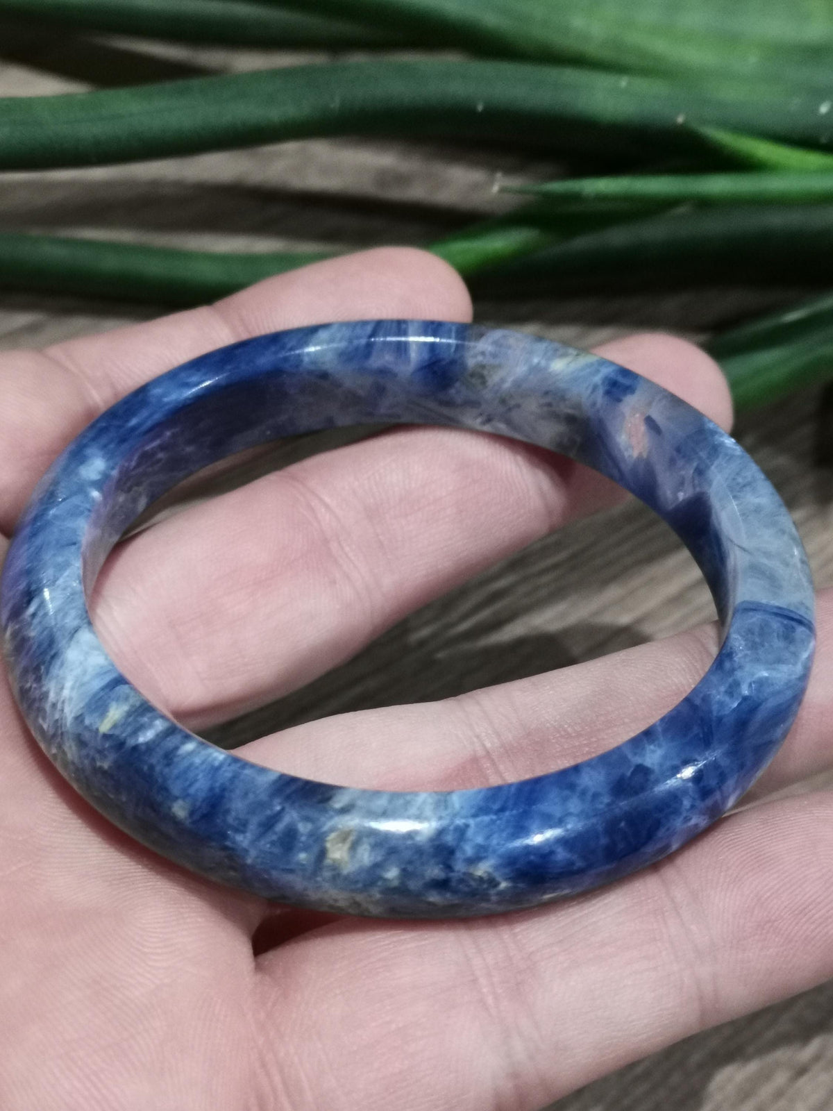 Kyanite , Cianite , bracciale Rigido diametro AAA , pietra naturale