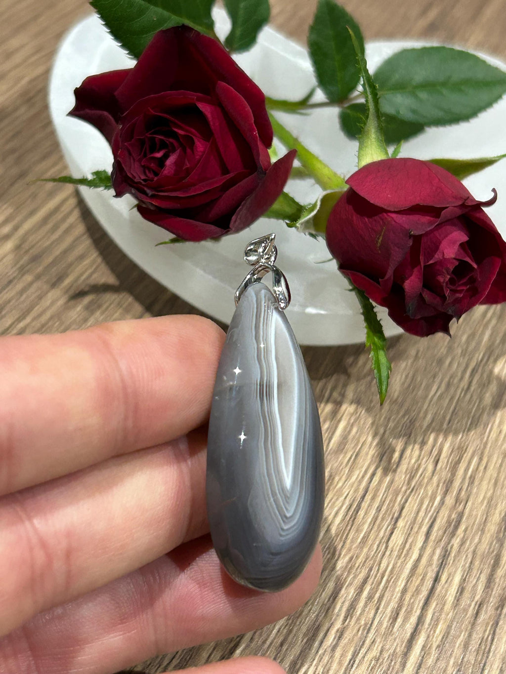 Botswanian agate drop pendant – 15 g