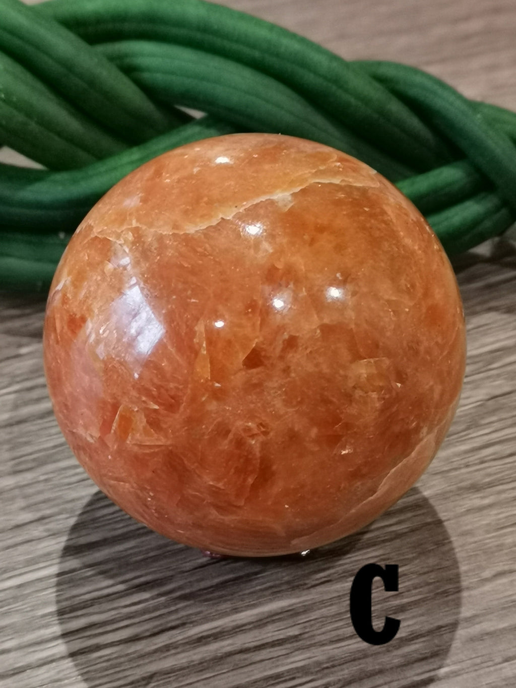 Calcite orange inclusion hématite , Sphere au CHOIX , Décoration Zen / Feng shui