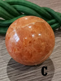 Calcite orange inclusion hématite , Sphere au CHOIX , Décoration Zen / Feng shui