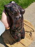 Buste XL, vrouwelijk lichaam van granaat-almandijn 7 kg, standbeeld van natuursteen