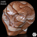 Landschapsjaspers, ALIEN-hoofd / Natuurstenen schedel voor verzamelaars / decoratie Skull, Cranio, SchÄdel, Craneo Crystal Skull